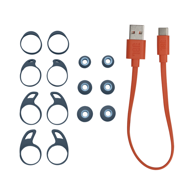 JBL Reflect Flow Pro - Blue - Waterproof true wireless Noise Cancelling active sport earbuds - Detailshot 1 image number null